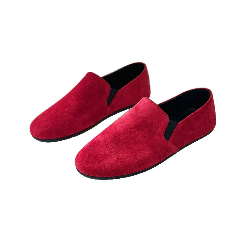 Damen modische Mokassins aus hochwertigem Veloursleder