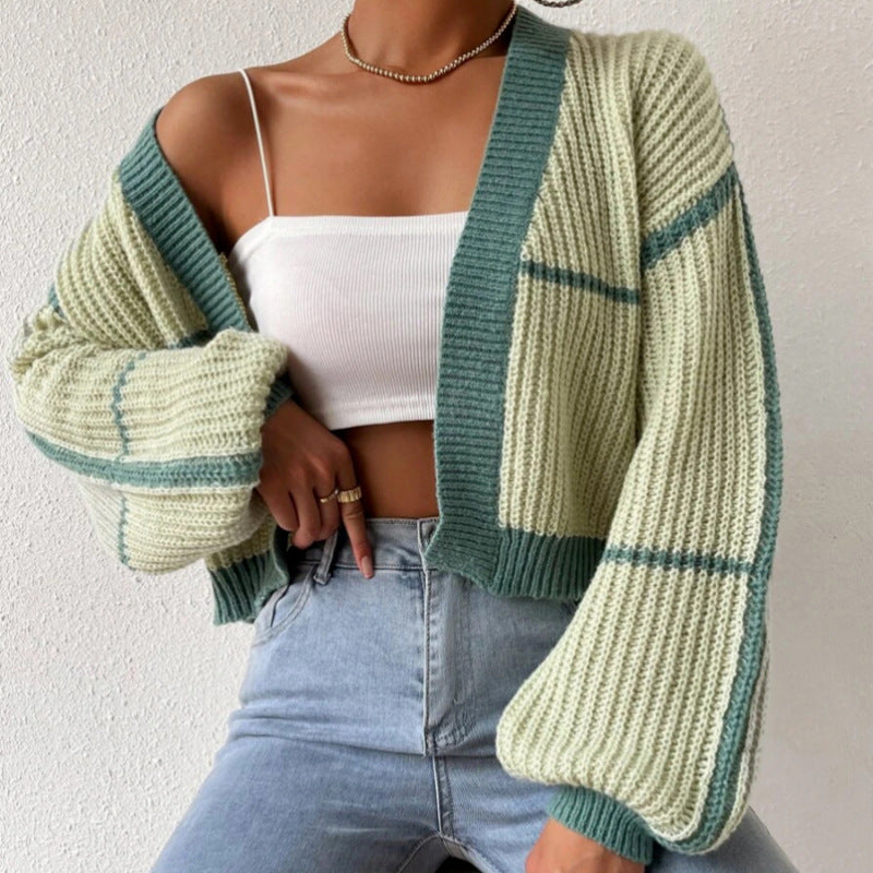 Damen Großer Strickcardigan mit voluminösen Ärmeln R&B