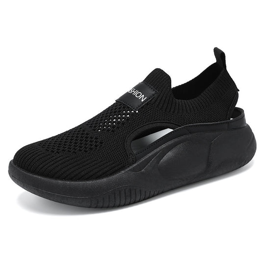 Damen Bequeme Slip-On Sneakers mit atmungsaktiver Mesh-Oberfläche und flexibler Sohle R&B
