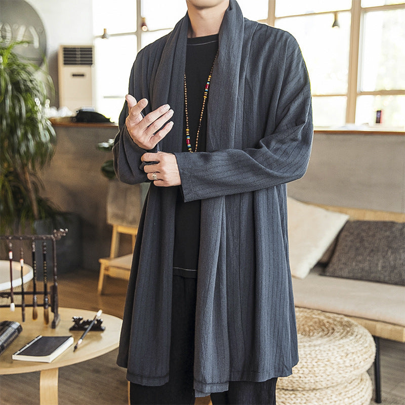 Herren lässige Kimono-Jacke mit elegantem Schnitt und weichem GewR&Be R&B