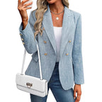Damen modischer Blazer mit doppelter Knopfleiste