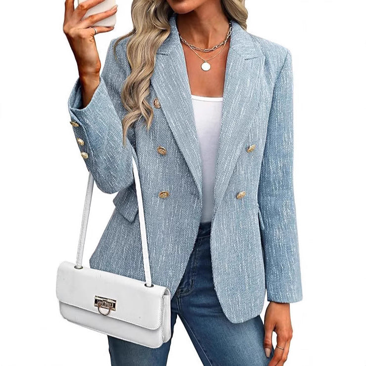 Damen modischer Blazer mit doppelter Knopfleiste