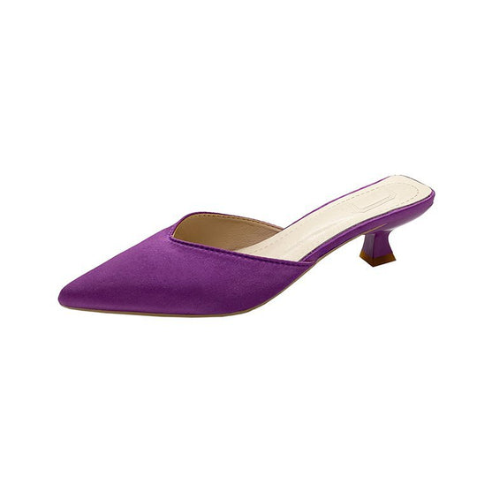 Damen elegante Slingback-Mules mit spitz zulaufender Form R&B