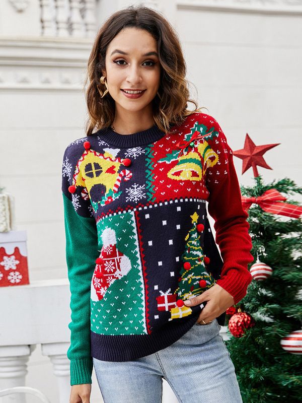 R&B | Der Patchwork-Weihnachtspullover Herren