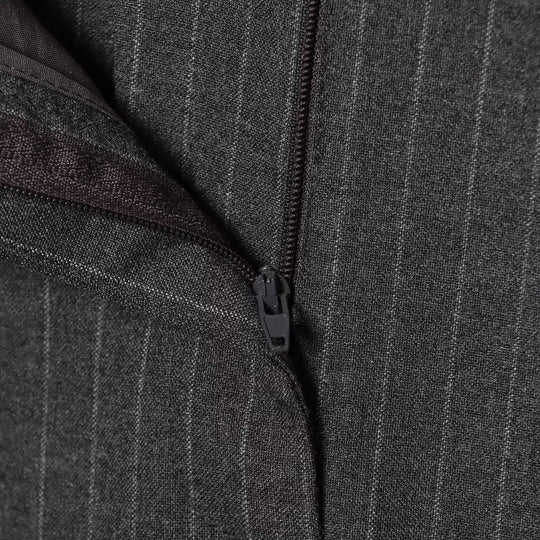 Damen weite Anzughose mit modischem Streifenmuster und eleganter Faltenlegung R&B