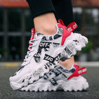 Damen Sportliche Sneaker mit einzigartigem Print-Design R&B