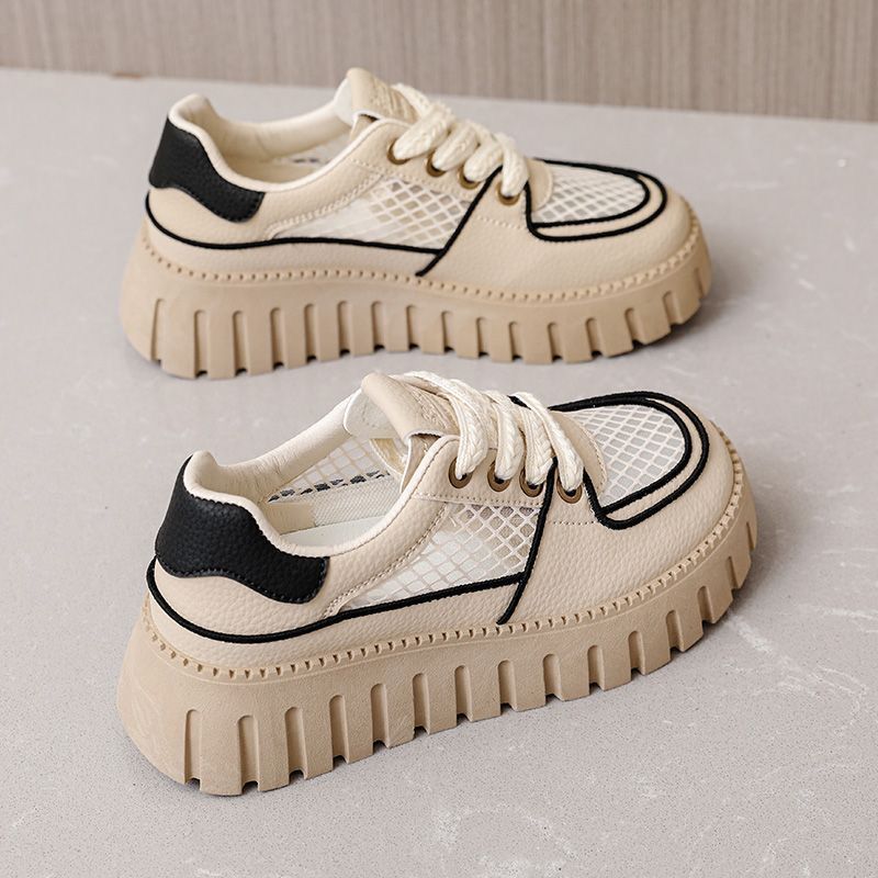 Damen Trendige Plateau Sneakers mit atmungsaktivem Netzdesign R&B