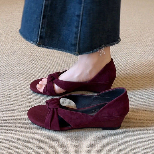 Damen elegante Mokassins mit modischem Knoten-Detail R&B