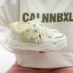 Damen Modische Sneakers mit einzigartigen Grafikelementen und flexibler Sohle