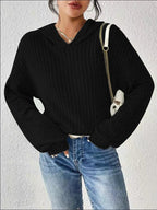 Damen Kapuzenpullover mit Rippstruktur R&B