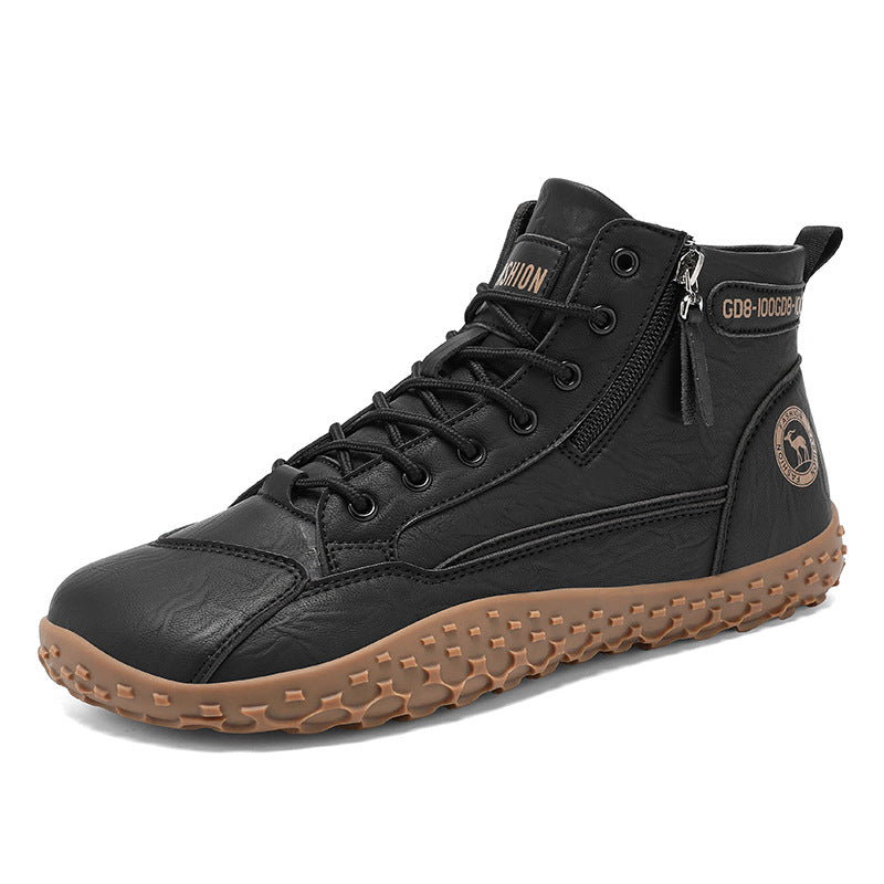 Damen Modische und robuste Outdoor-Stiefel mit hohem Schaft und rutschfester Profilsohle