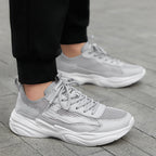 Herren nan skulpturaler Freizeit-Sneaker mit geformter Dämpfungssohle und atmungsaktiver NetzgewR&Be-Lederkombination R&B