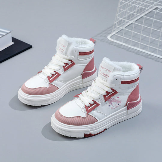 Damen Hohe Sneakers mit kuscheligem Innenfutter und modischem Akzent R&B