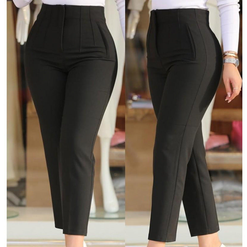 Damen Hochgeschnittener Schlank-Pant mit dekorativem Nähdetails R&B