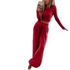 Damen elegante Freizeitanzug mit langen Ärmeln und weitem Schnitt R&B