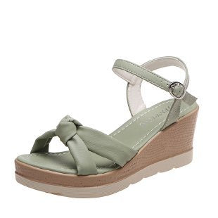 Damen Wedge-Sandalen mit elegantem Knoten-Design R&B