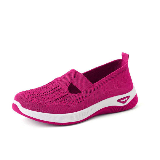 Damen Bequeme Slip-On Sneakers mit atmungsaktiver Netzstruktur R&B