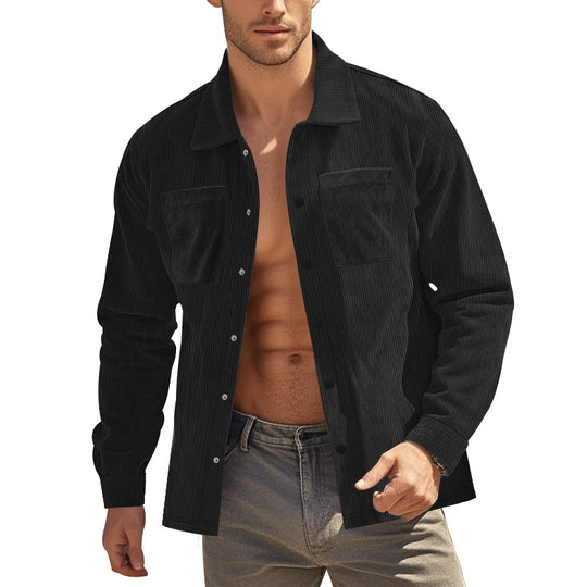 Herren Cordhemd mit praktischen Brusttaschen und modischem Schnitt R&B