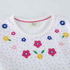 Mädchen Baumwollkleid mit buntem Dinosaurier- und Blumenmotiv R&B