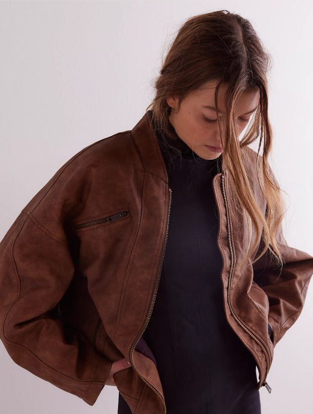 Damen Modische Echtjacke R&B
