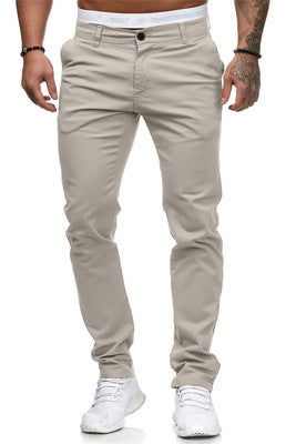 Herren Slim-Fit Chinohosen mit elastischem Bund und praktischen Taschen R&B