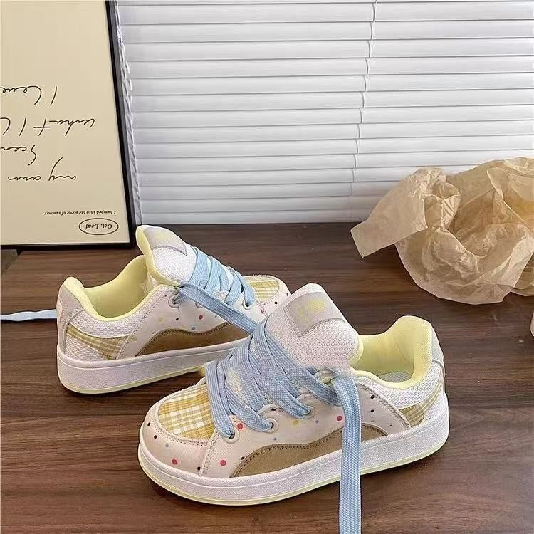 Damen Sportliche Sneakers mit verspieltem Karomuster und höchstem Tragekomfort R&B