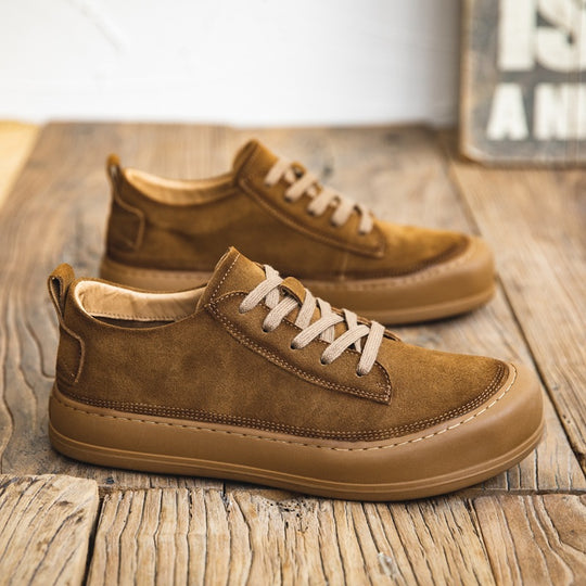 Damen bequeme Veloursledersneaker R&B