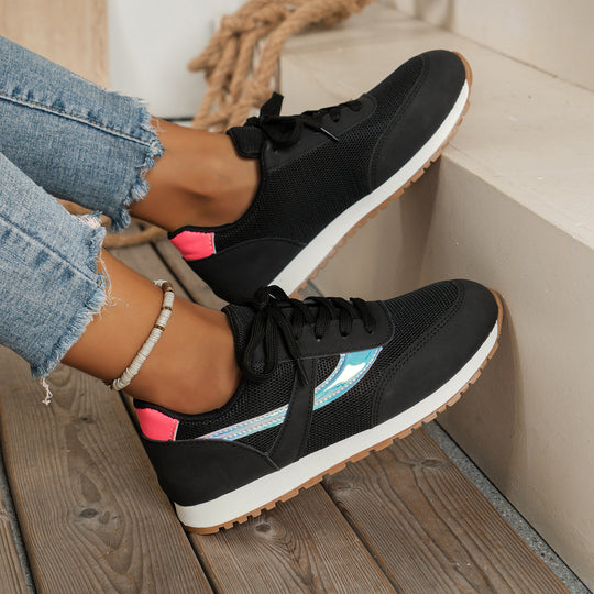 Damen Sportliche Sneakers mit atmungsaktivem Obermaterial und robustem Profil R&B