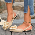 Damen elegante Slipper mit dekorativen Blumenapplikationen R&B
