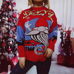 Damen Weihnachts-Pullover mit festlichem Rentier-Motiv und kreativen Designs R&B
