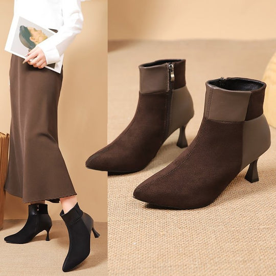 Damen Elegante Stiefeletten mit schickem Blockabsatz und modischen Details R&B