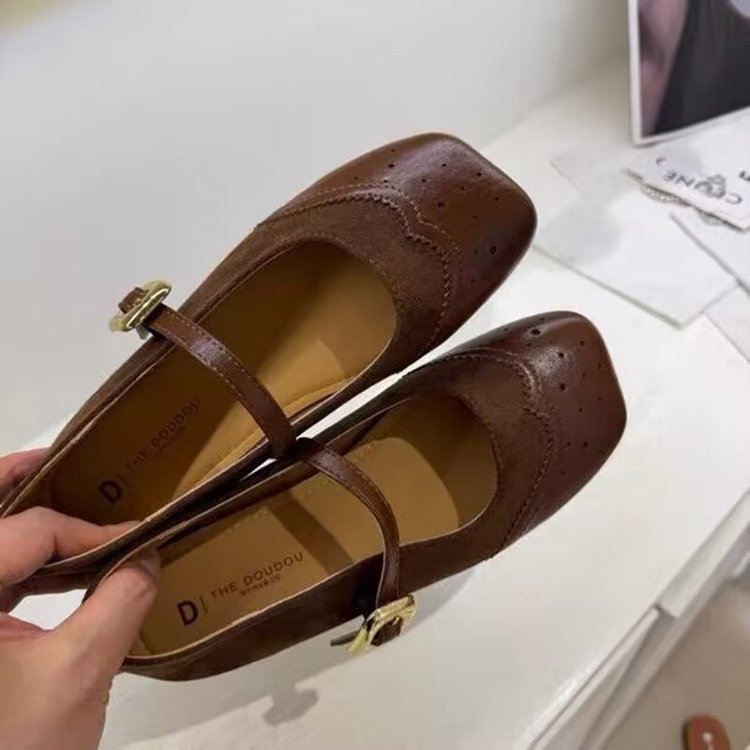Damen elegante Mary Jane Ballerinas mit modischen Schnallen R&B