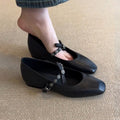 Damen elegante Ballerinas mit modischem Riemendetail und komfortablem Absatz