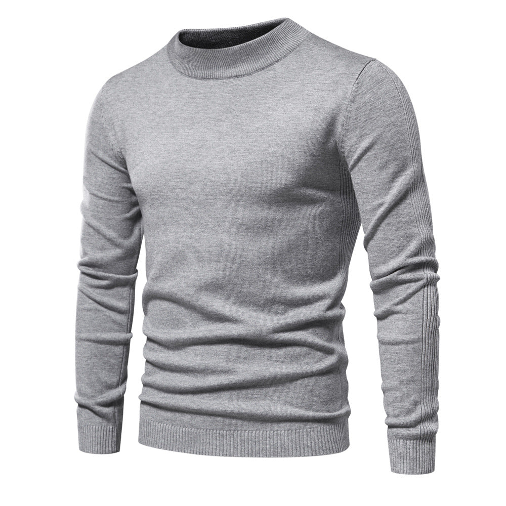 Herren Rollkragenpullover aus weichem Strickmaterial mit feiner Rippstruktur