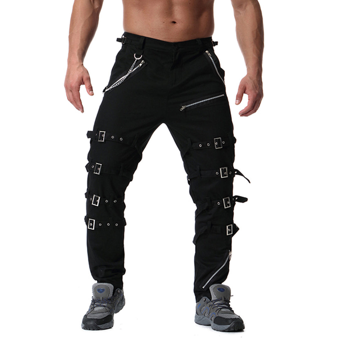 Herren Cargo-Hose mit vielseitigem Schnitt und auffälligen Schnallen R&B