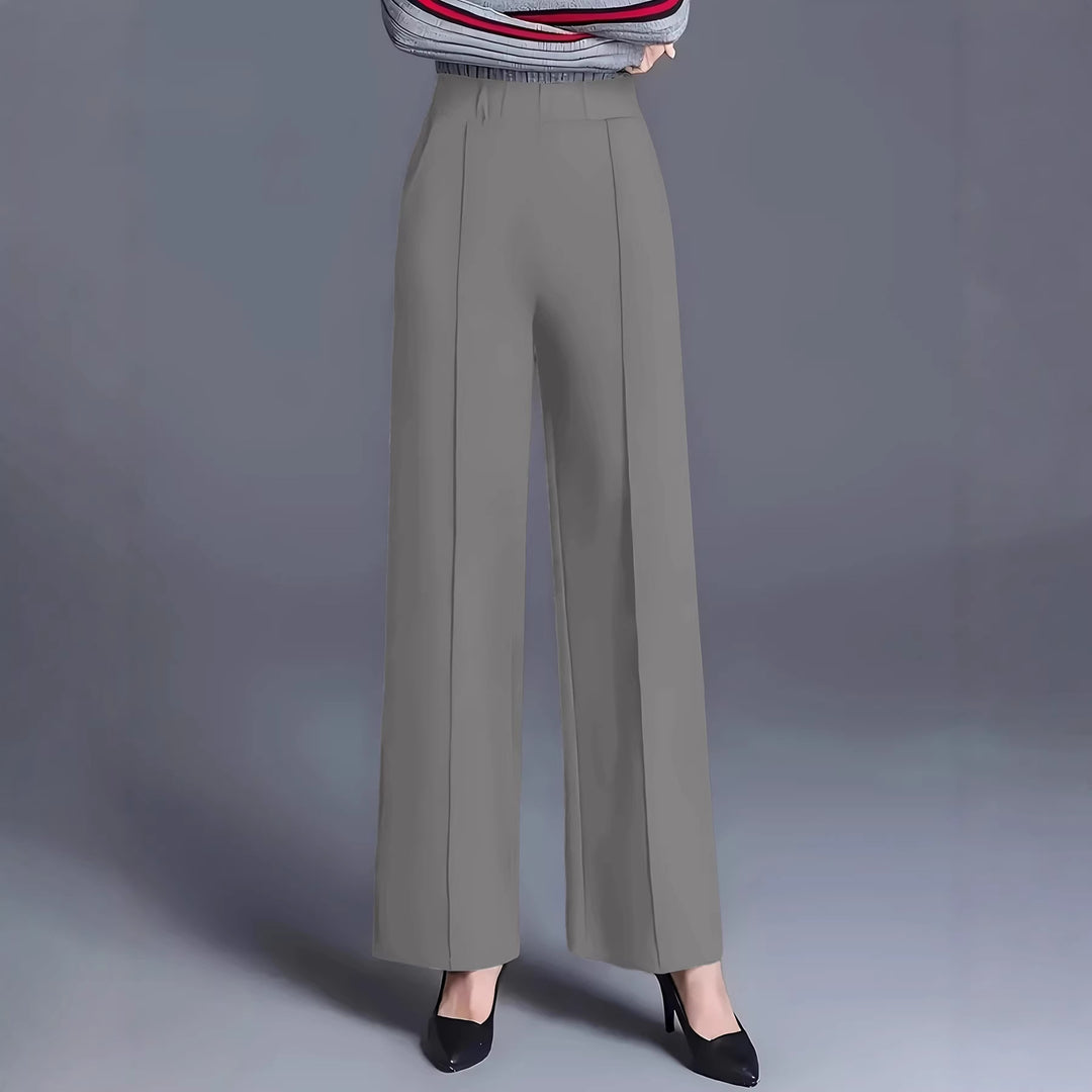 Damen Weite Hochbund-Hose mit eleganten Bügelfalten R&B