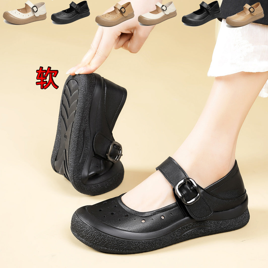 Damen Mary Jane Schuhe mit verstellbarem Riemen und anatomischer Sohle R&B