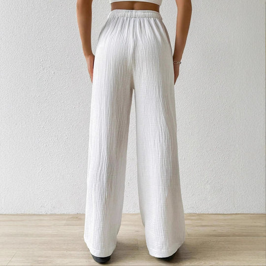 Damen Leichte und elegante weit geschnittene Hose R&B