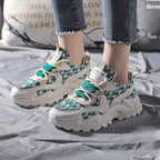 Damen Chunky Sneakers mit modischem Karomuster und komfortabler Dämpfung R&B