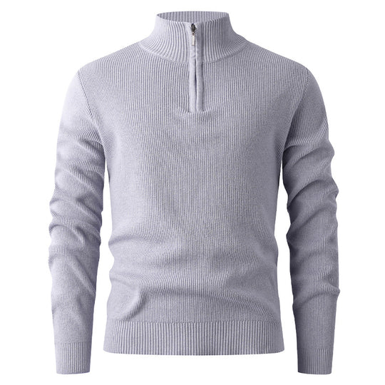 Herren Strickpullover mit Stehkragen R&B
