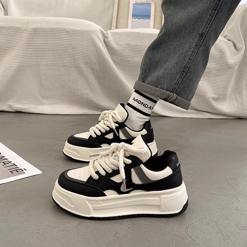 Damen modische Sneaker mit hohem Plateau und atmungsaktiver Obermaterial von R&B