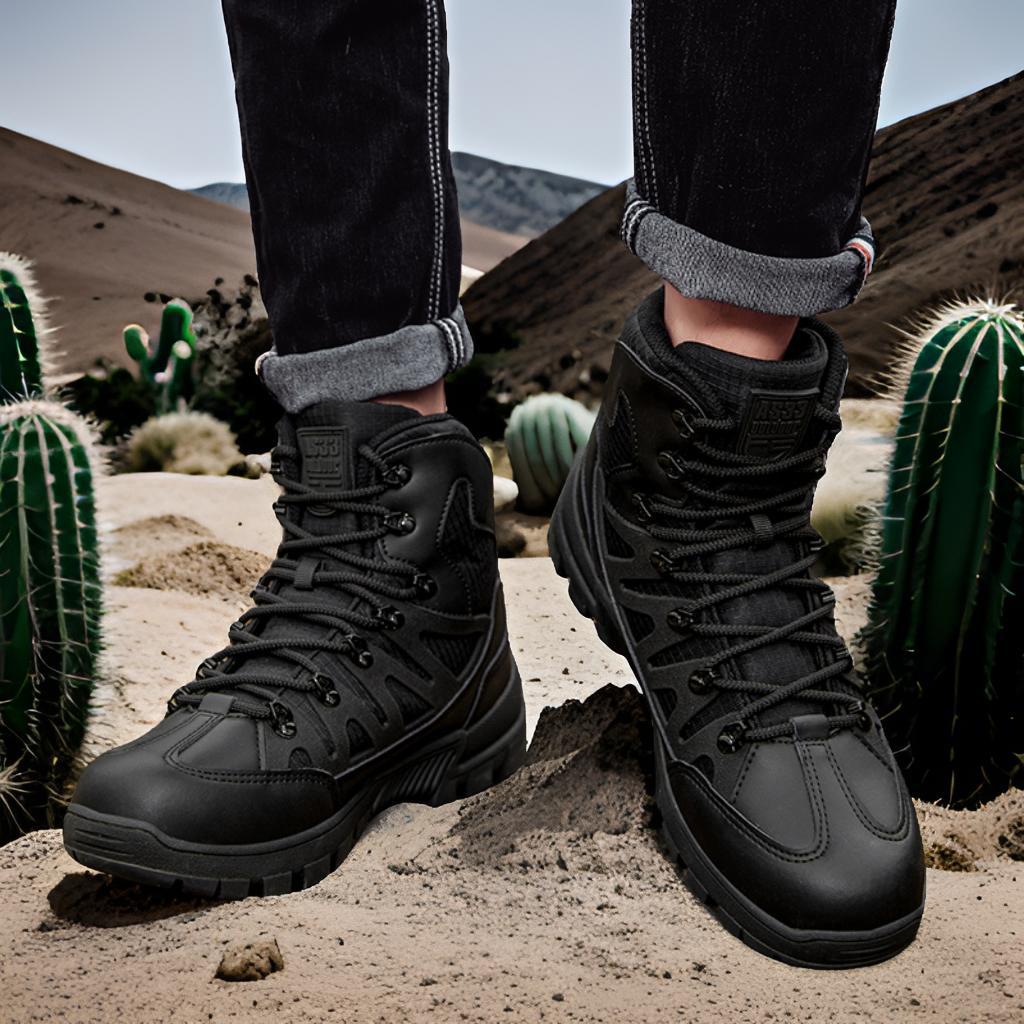 Herren robuste Trekkingstiefel mit wasserdichtem Obermaterial und rutschfester Sohle R&B