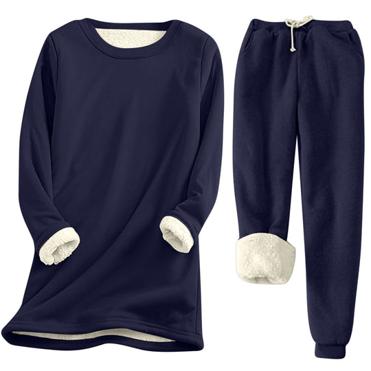 Damen Freizeit Sweatshirt-Set mit kuscheligem Innenfutter und lässiger Passform R&B
