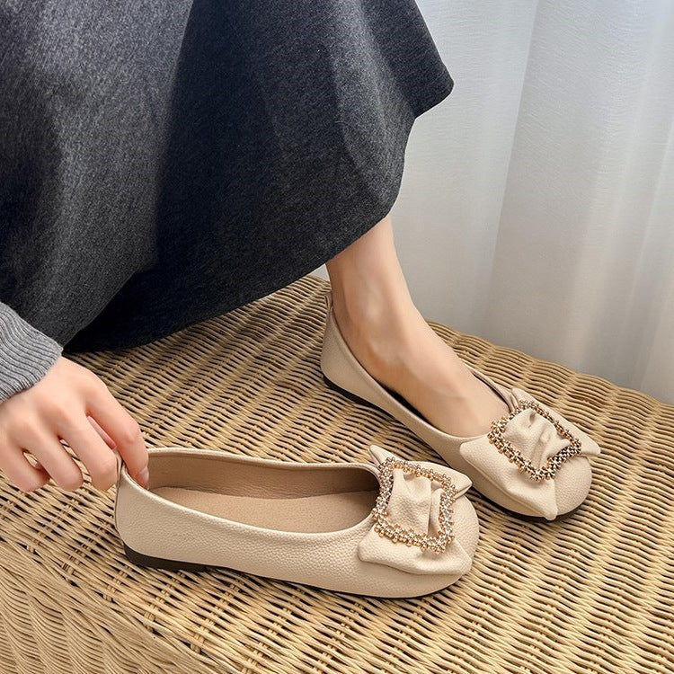 Damen Ballerinas mit dekorativer Schmuckschließe R&B