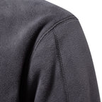 Herren nan leichter Fleece-Troyer mit Kurzreißverschluss und Stehkragen R&B