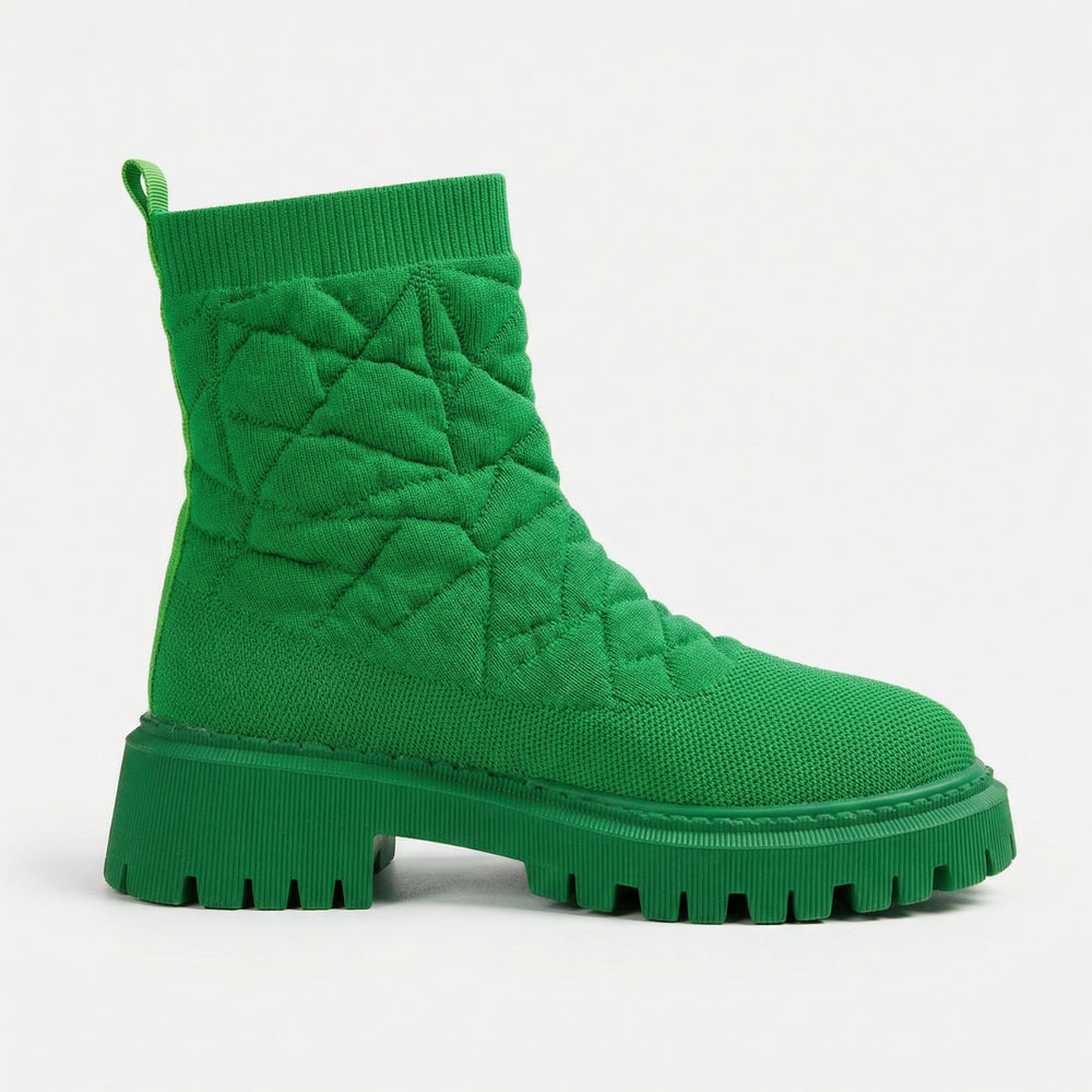 Damen Modische Stiefel mit strukturiertem Obermaterial und rutschfester Profilsohle R&B
