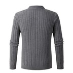 Herren eleganter Rollkragenpullover mit strukturiertem Zopfmuster R&B
