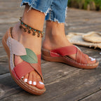 Damen Sandalen mit dekorativem Riemendesign und anatomischer Fußbettung R&B