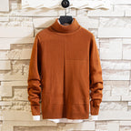 Damen Pullover mit hohem Kragen und Taschen