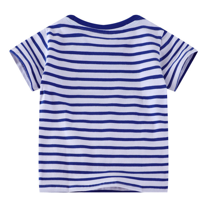 Unisex Baumwoll-T-Shirt mit buntem Baustellenmotiv R&B